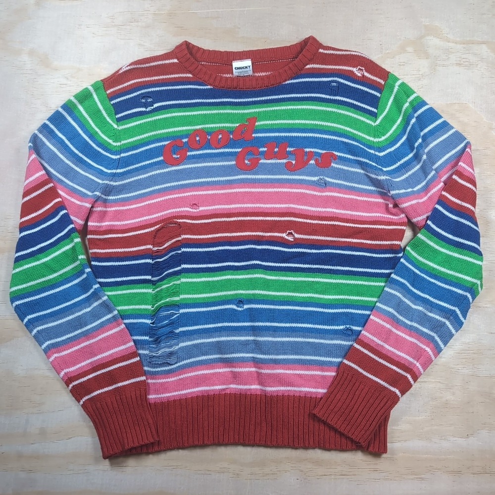 Universal Studios Adult Child's Play Halloween Chucky Good Guys Sweater Size M